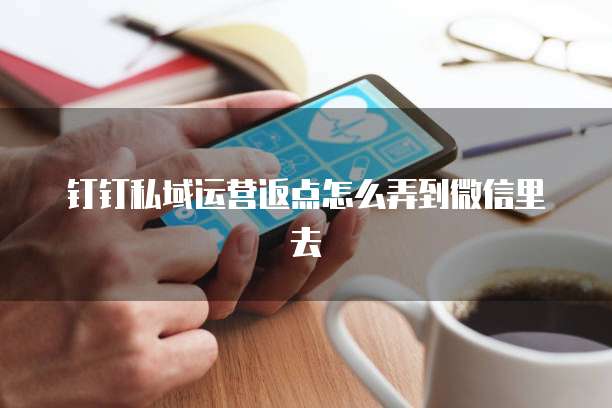 钉钉私域运营返点怎么弄到微信里去