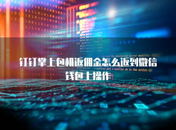 钉钉掌上包机返佣金怎么返到微信钱包上操作