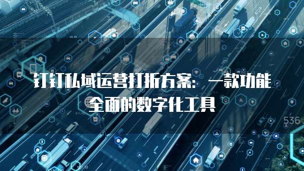 钉钉私域运营打折方案:一款功能全面的数字化工具