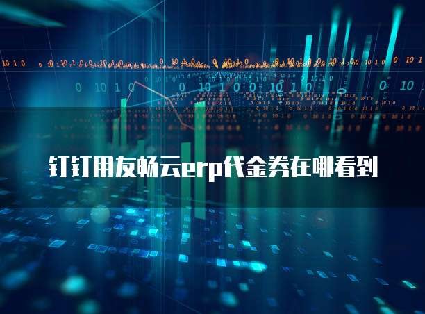 钉钉用友畅云erp代金券在哪看到