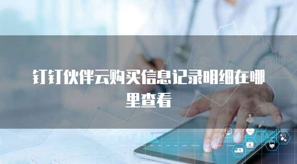 钉钉伙伴云购买信息记录明细在哪里查看