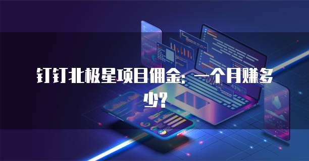 钉钉北极星项目佣金: 一个月赚多少?
