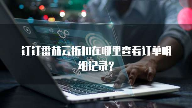 钉钉番茄云折扣在哪里查看订单明细记录?