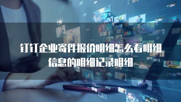 钉钉企业寄件报价明细怎么看明细信息的明细记录明细