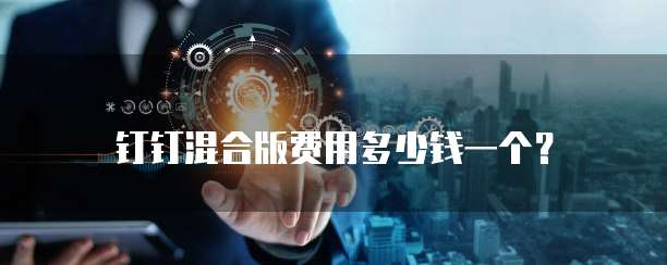 钉钉混合版费用多少钱一个?
