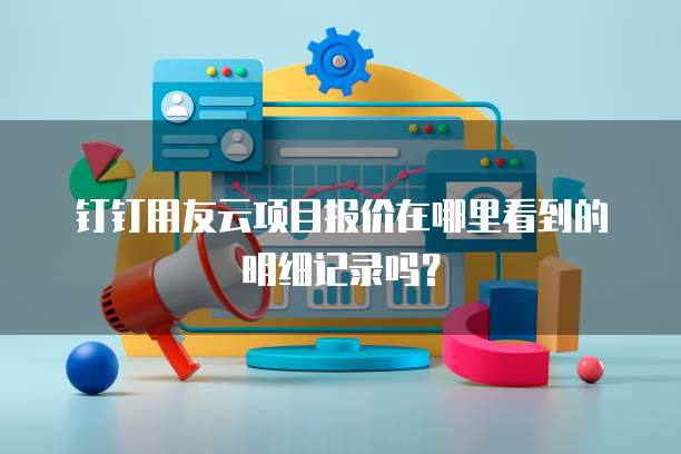 钉钉用友云项目报价在哪里看到的明细记录吗?