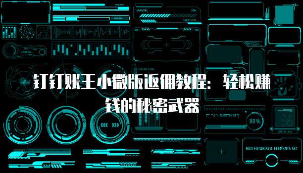 钉钉账王小微版返佣教程:轻松赚钱的秘密武器