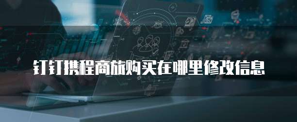 钉钉携程商旅购买在哪里修改信息