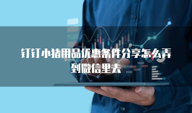 钉钉小猪用品优惠条件分享怎么弄到微信里去