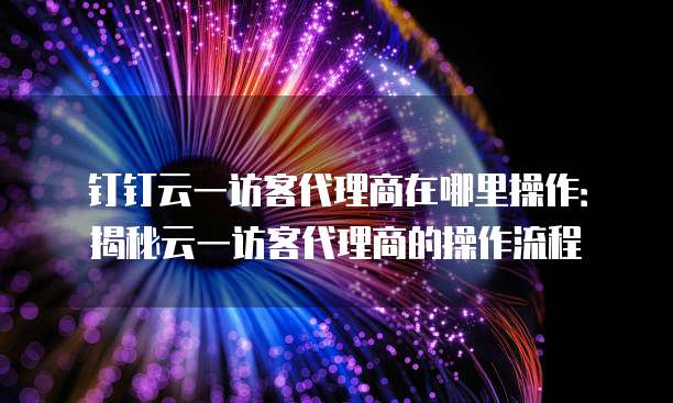 钉钉云一访客代理商在哪里操作:揭秘云一访客代理商的操作流程