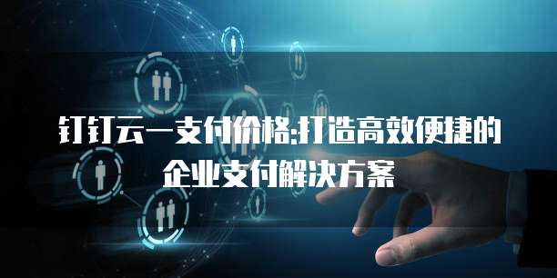 钉钉云一支付价格:打造高效便捷的企业支付解决方案