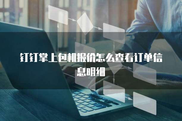 钉钉掌上包机报价怎么查看订单信息明细