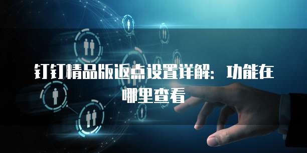 钉钉精品版返点设置详解:功能在哪里查看