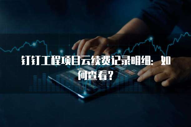 钉钉工程项目云续费记录明细:如何查看?