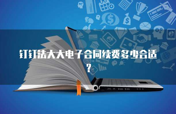 钉钉法大大电子合同续费多少合适？
