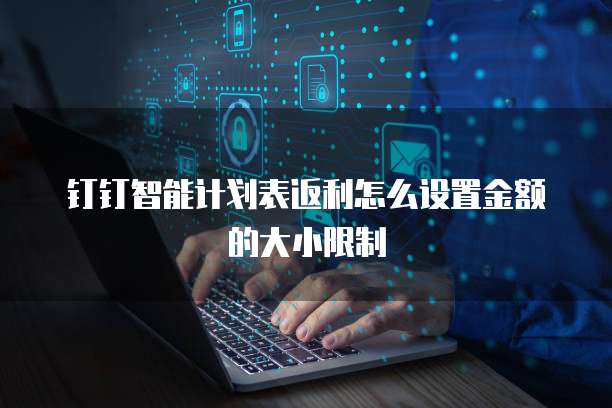 钉钉智能计划表返利怎么设置金额的大小限制