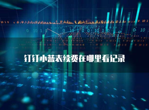 钉钉小蓝表续费在哪里看记录
