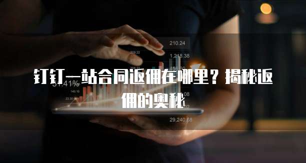 钉钉一站合同返佣在哪里?揭秘返佣的奥秘