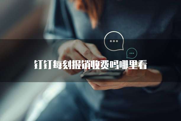 钉钉每刻报销收费吗哪里看