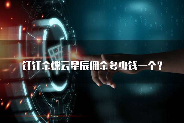 钉钉金蝶云星辰佣金多少钱一个？