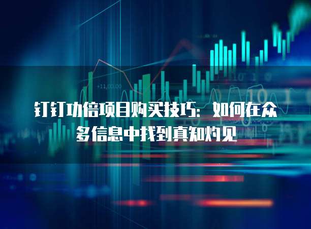 钉钉功倍项目购买技巧:如何在众多信息中找到真知灼见