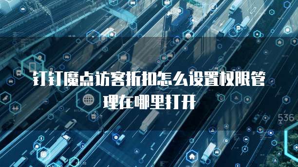 钉钉魔点访客折扣怎么设置权限管理在哪里打开