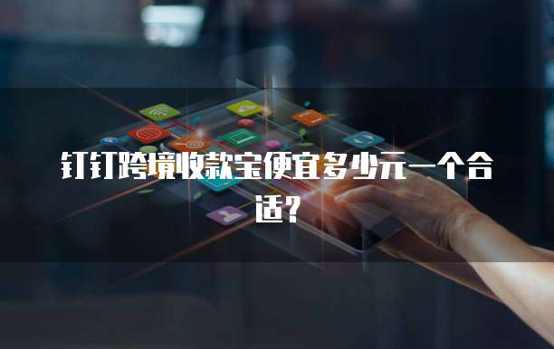 钉钉跨境收款宝便宜多少元一个合适?