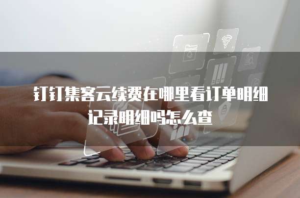钉钉集客云续费在哪里看订单明细记录明细吗怎么查