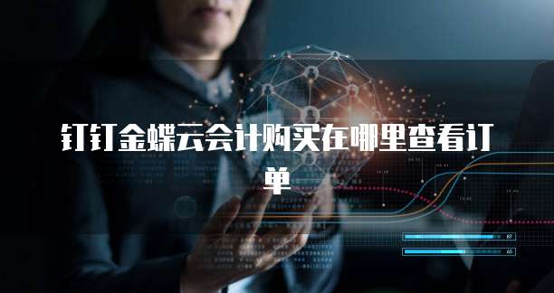 钉钉金蝶云会计购买在哪里查看订单