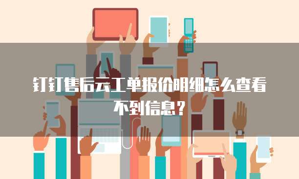 钉钉售后云工单报价明细怎么查看不到信息?