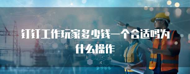 钉钉工作玩家多少钱一个合适吗为什么操作