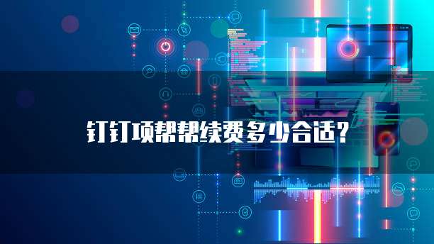 钉钉项帮帮续费多少合适?