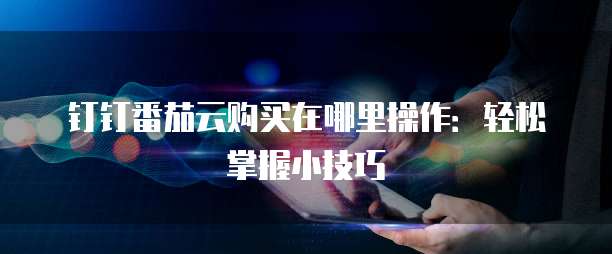 钉钉番茄云购买在哪里操作:轻松掌握小技巧