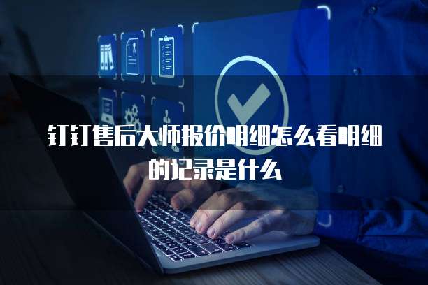 钉钉售后大师报价明细怎么看明细的记录是什么