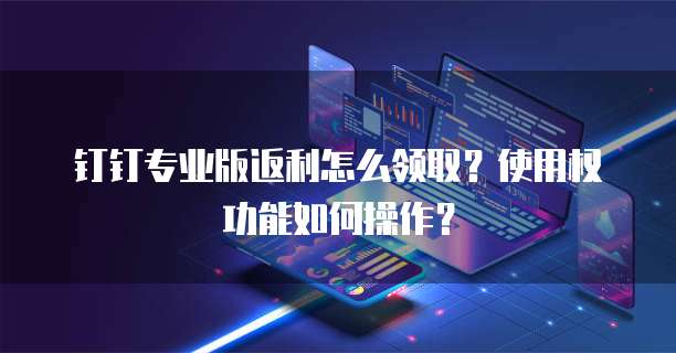 钉钉专业版返利怎么领取?使用权功能如何操作?