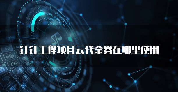 钉钉工程项目云代金券在哪里使用