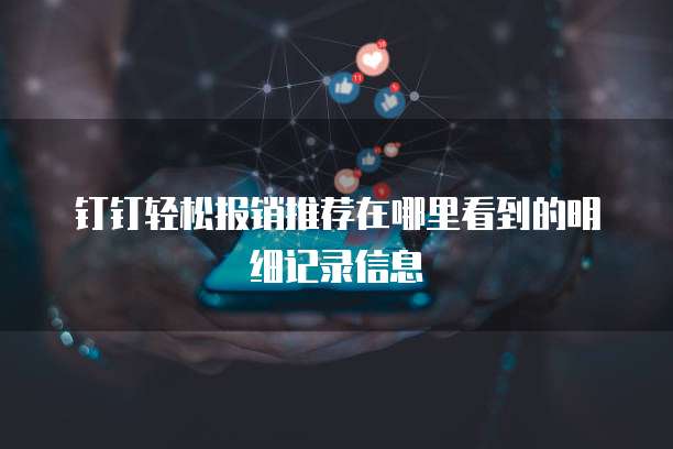钉钉轻松报销推荐在哪里看到的明细记录信息