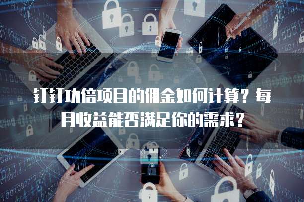 钉钉功倍项目的佣金如何计算？每月收益能否满足你的需求？