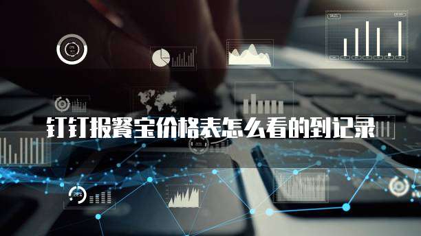 钉钉报餐宝价格表怎么看的到记录