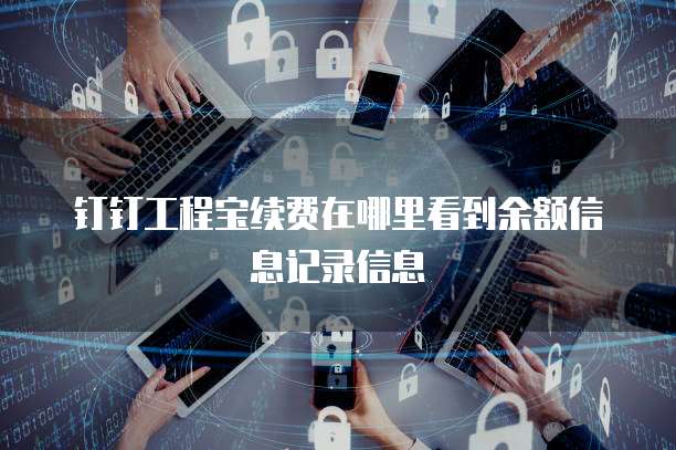 钉钉工程宝续费在哪里看到余额信息记录信息