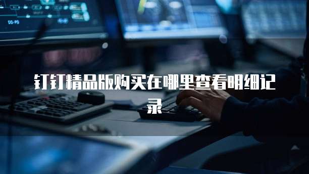 钉钉精品版购买在哪里查看明细记录