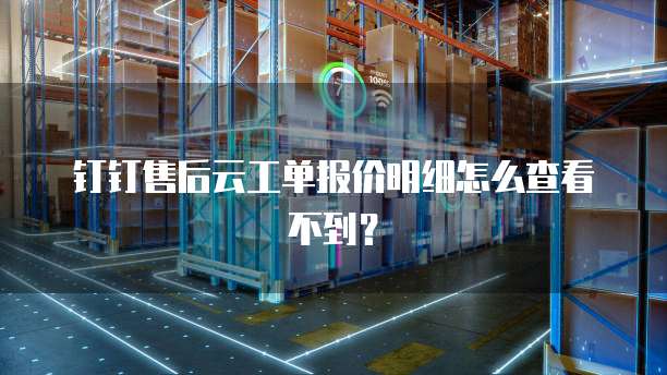 钉钉售后云工单报价明细怎么查看不到?