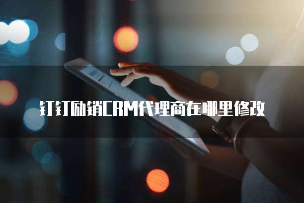 钉钉励销CRM代理商在哪里修改