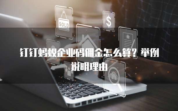 钉钉蚂蚁企业码佣金怎么算?举例说明理由