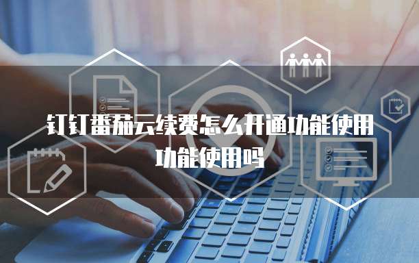 钉钉番茄云续费怎么开通功能使用功能使用吗