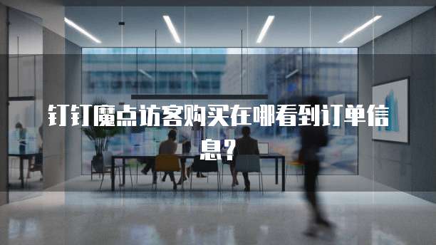钉钉魔点访客购买在哪看到订单信息？