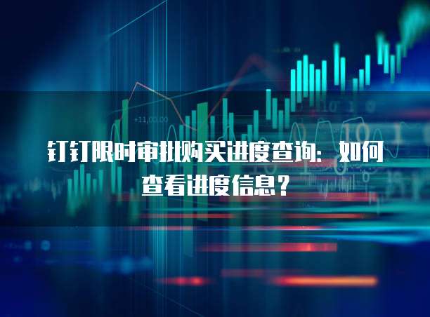 钉钉限时审批购买进度查询:如何查看进度信息?