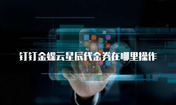 钉钉金蝶云星辰代金券在哪里操作