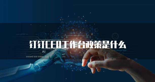 钉钉CEO工作台政策是什么