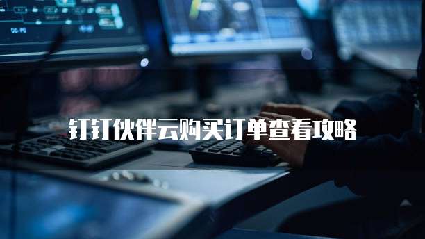 钉钉伙伴云购买订单查看攻略